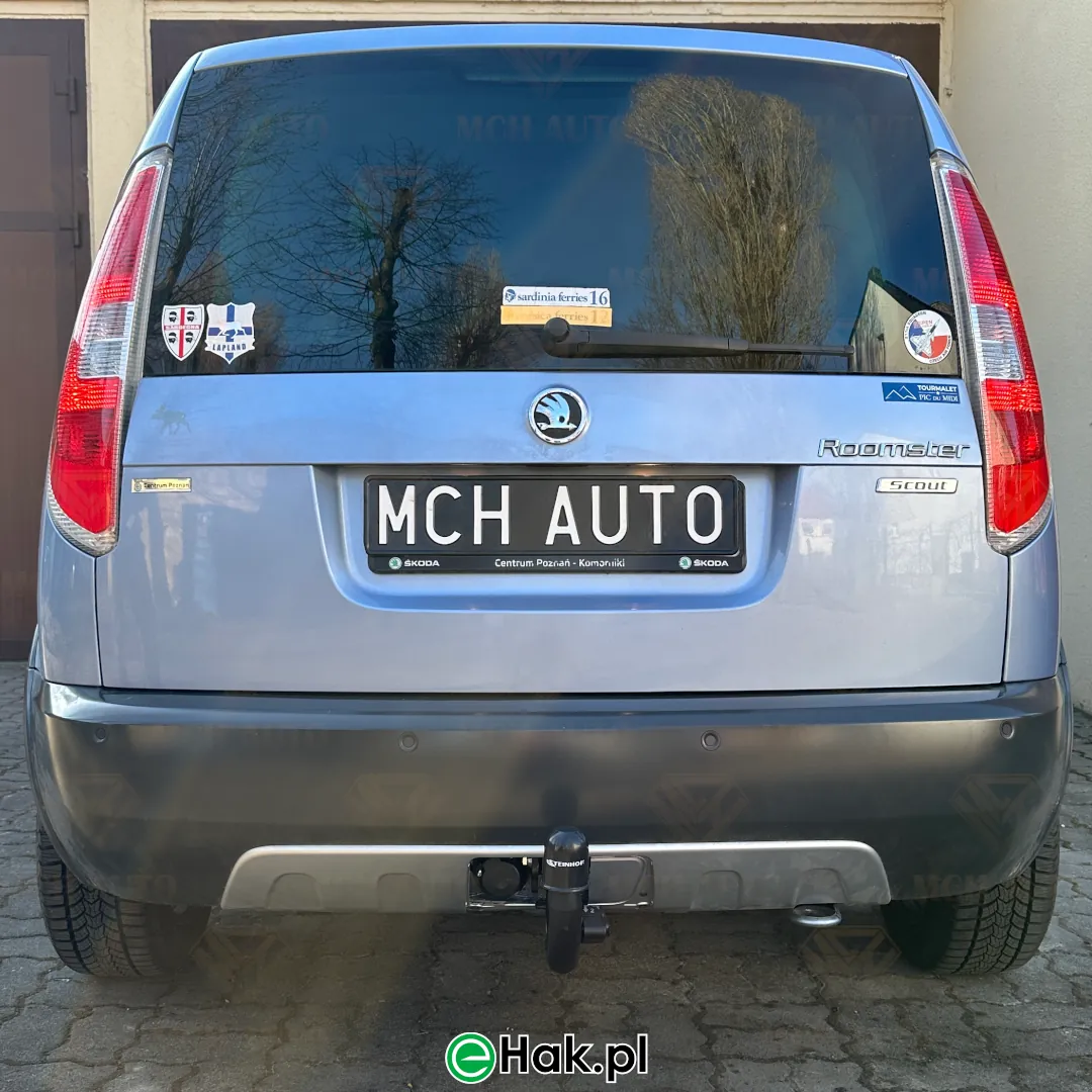 montaz haka holowniczego skoda roomster scout