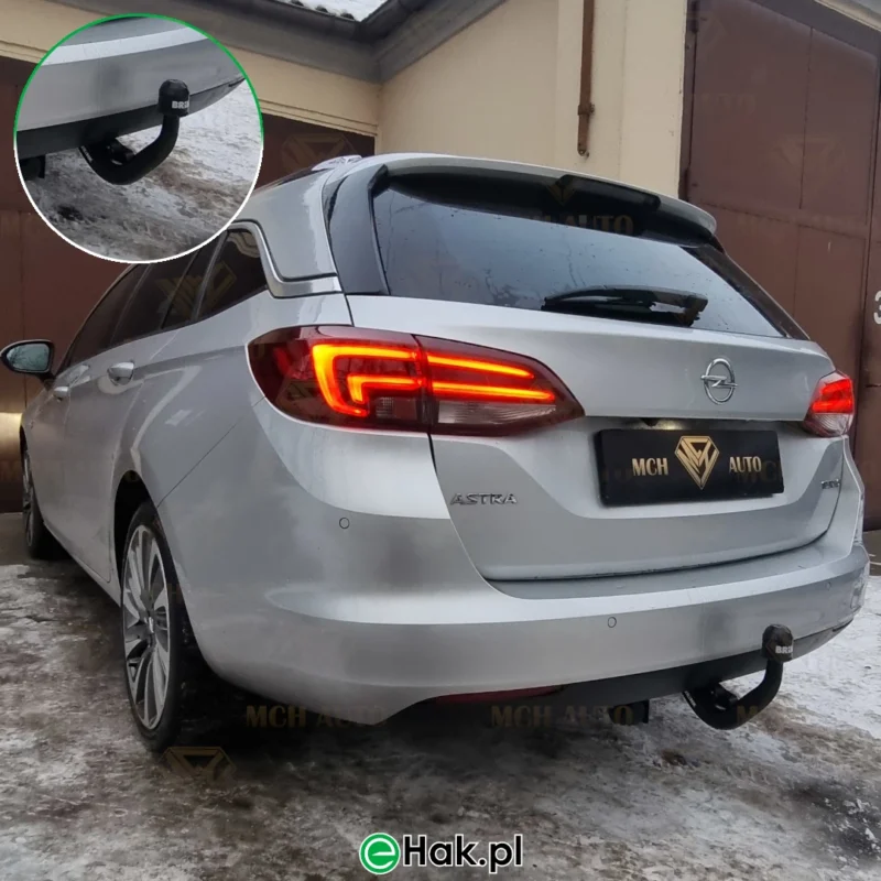 11 montaż haka holowniczego opel astra k