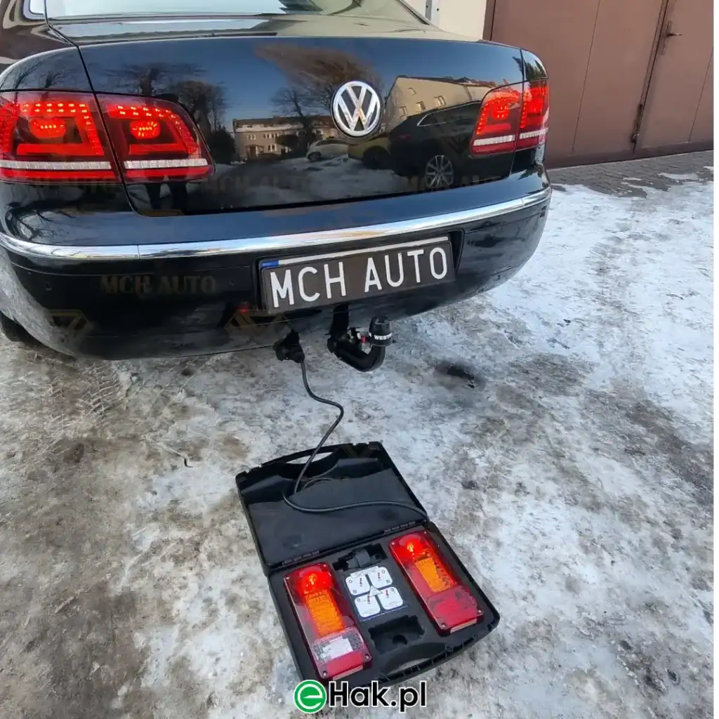 montaż haka holowniczego vw phaeton