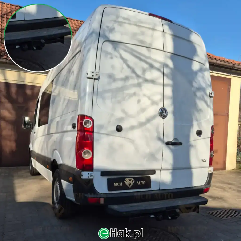 11 montaż haka holowniczego vw crafter