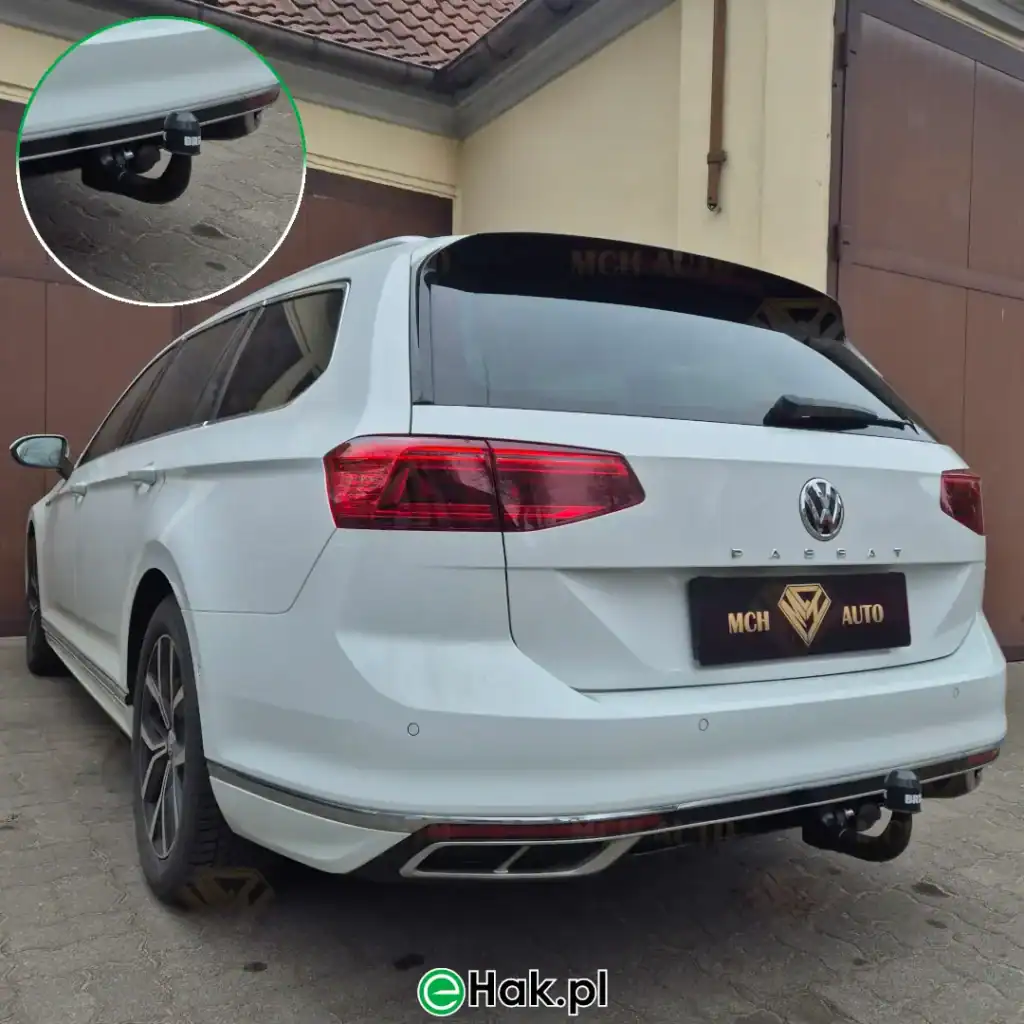 11 montaż haka holowniczego vw passat b8 r-line