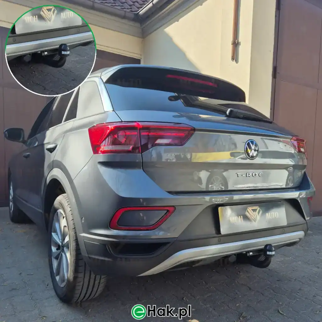 11 montaż haka holowniczego vw t-roc