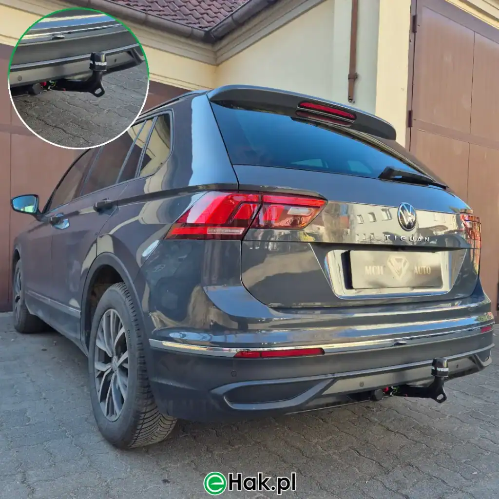 11 montaż haka holowniczego vw tiguan