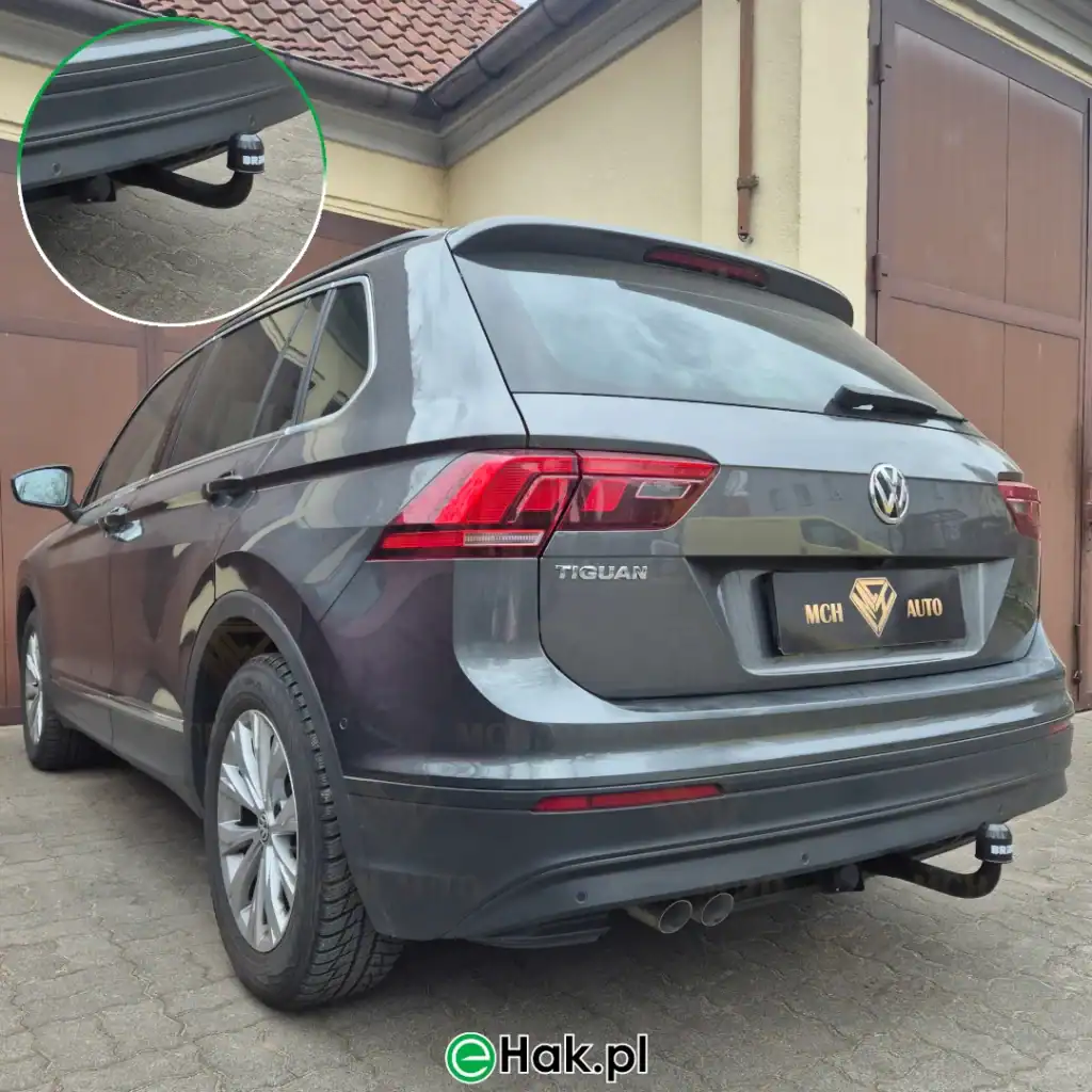 11 montaż haka holowniczego vw tiguan 2