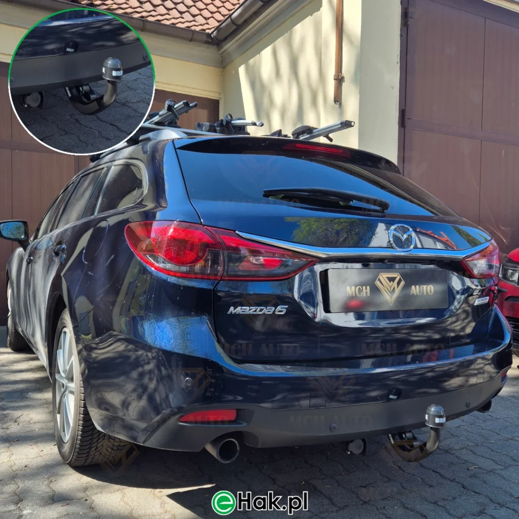 11 montaż haka holowniczego mazda 6