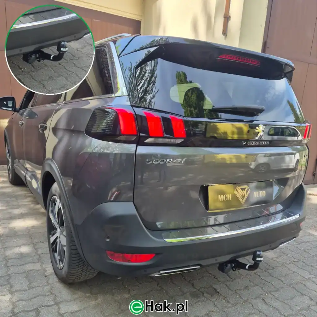 11 montaż haka holowniczego peugeot 5008
