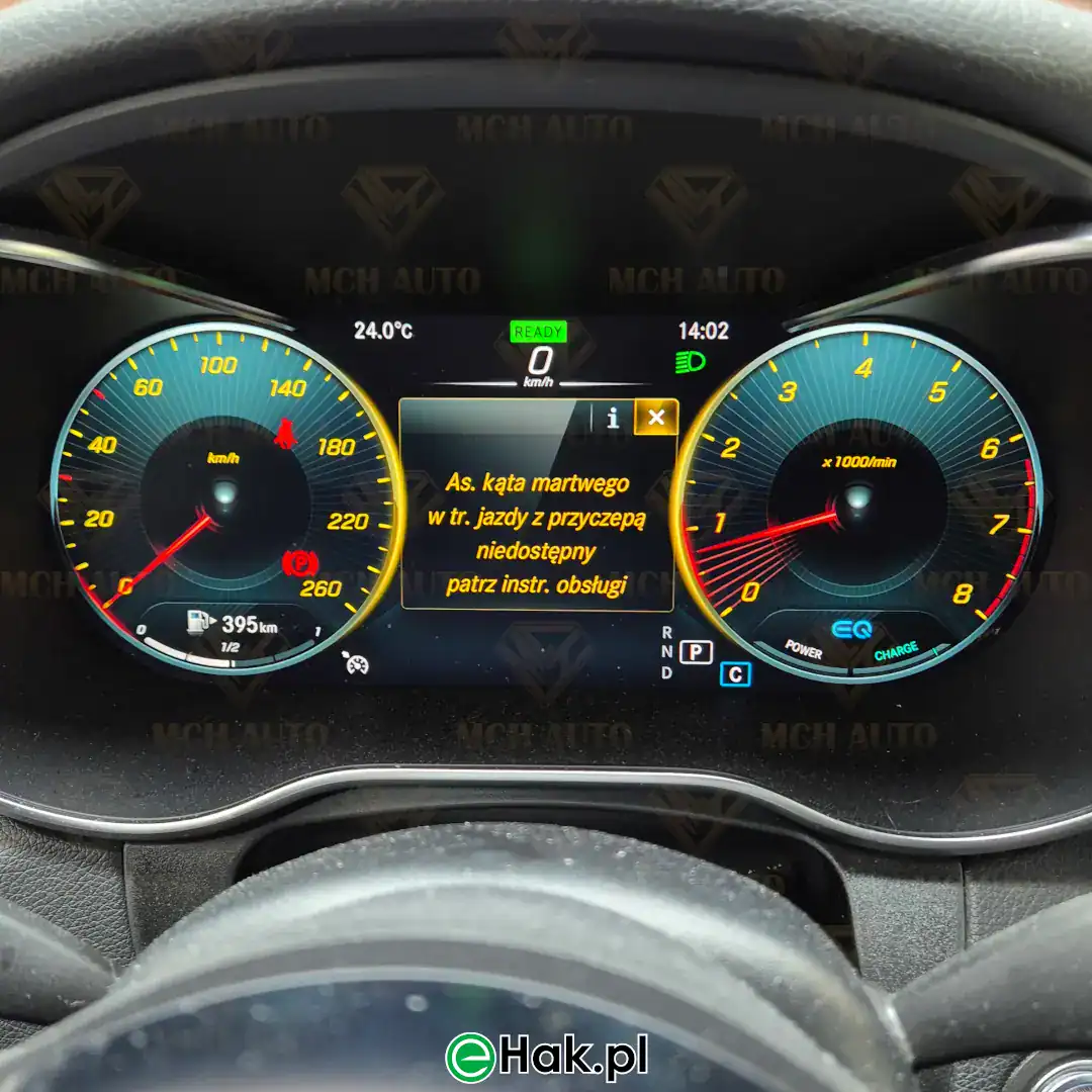 1 montaż haka holowniczego mercedes glc coupe amg line