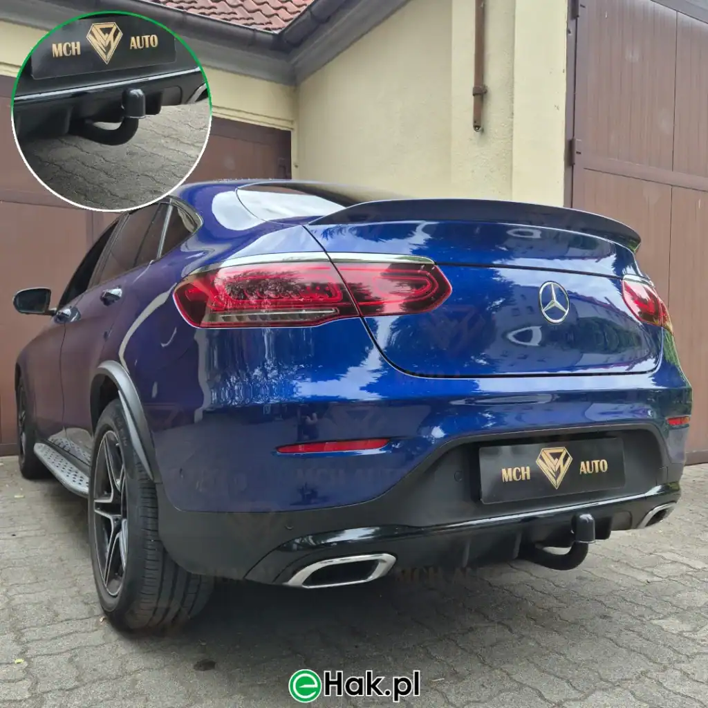 11 montaż haka holowniczego mercedes glc coupe amg line