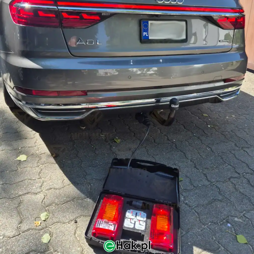 1 montaż haka holowniczego audi d5 usa