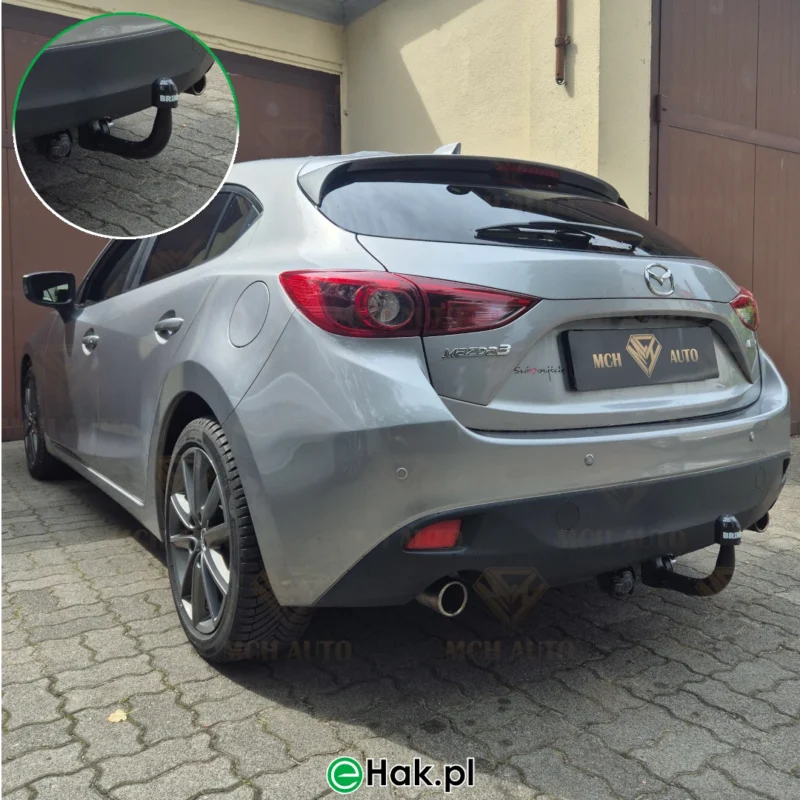 11 montaż haka holowniczego mazda 3