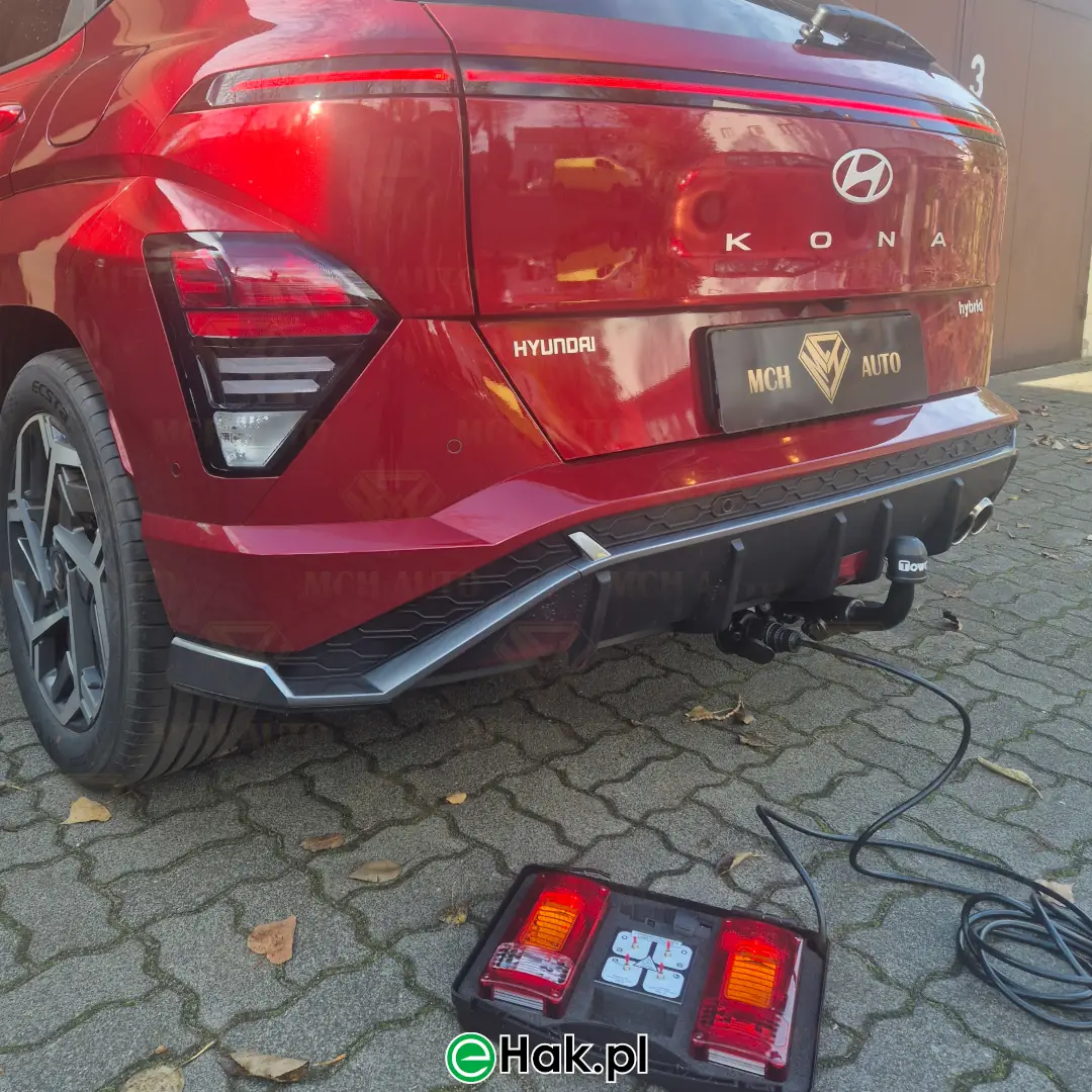 1 montaż haka holowniczego hyundai kona n-line