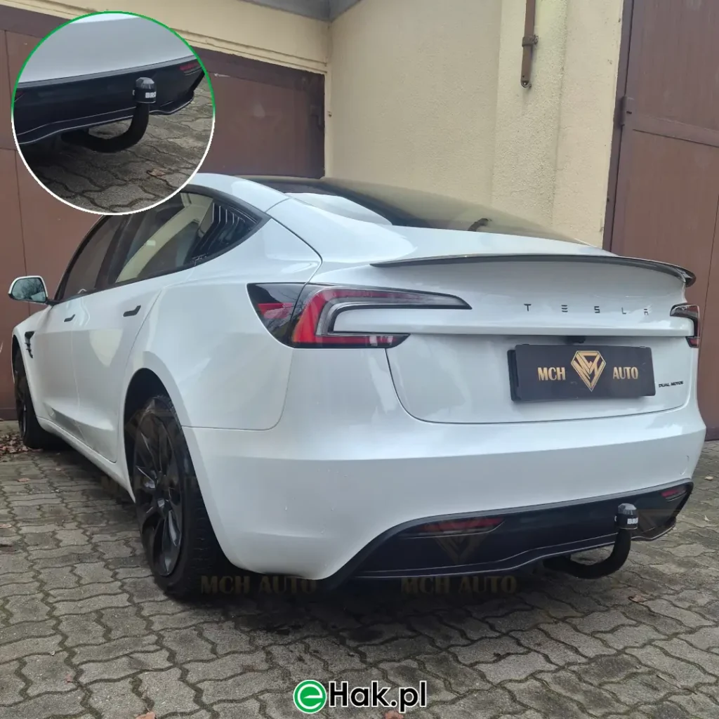 11 montaż haka holowniczego tesla model 3