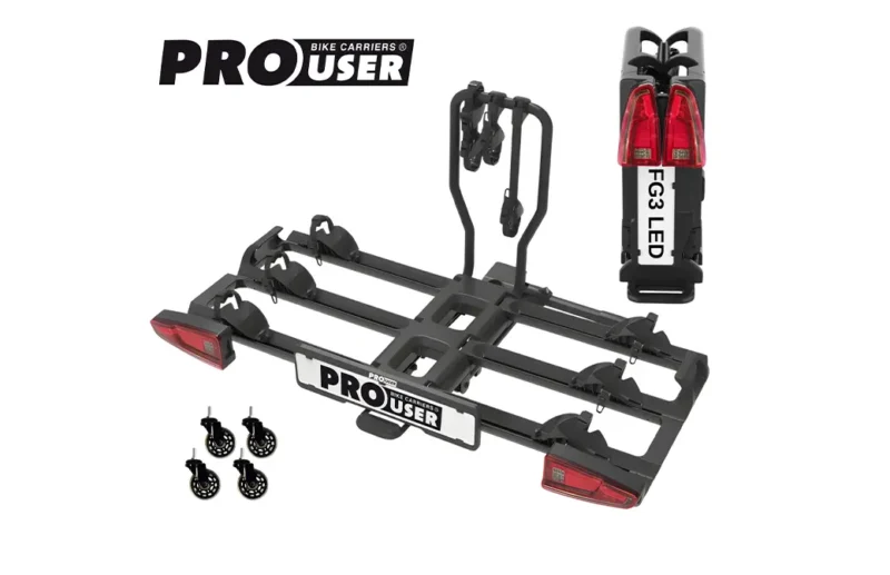 Bagażnik na 3 rowery PROUSER Diamant FG3 BLACK LED - wersja limitowana