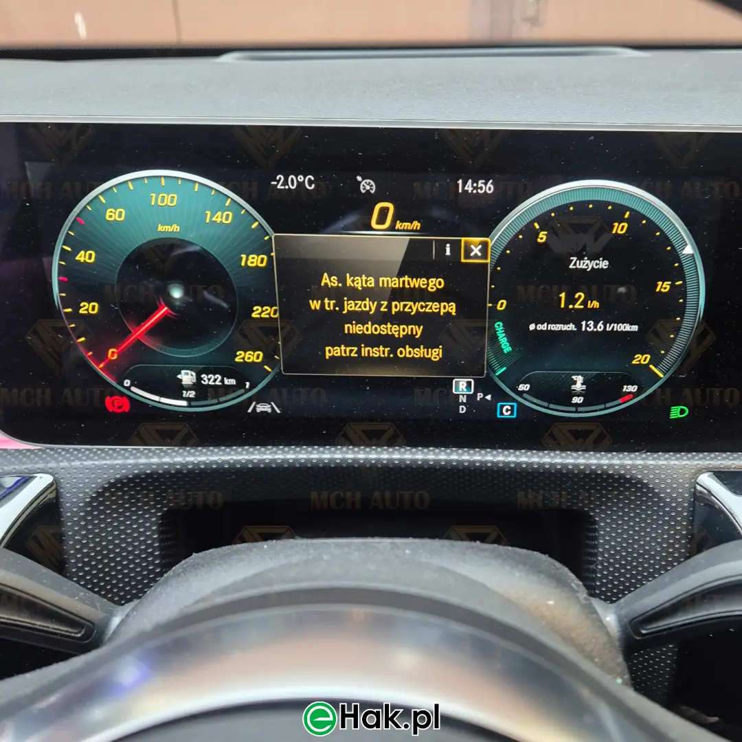 1 montaż haka holowniczgo mercedes cla 118 amg line