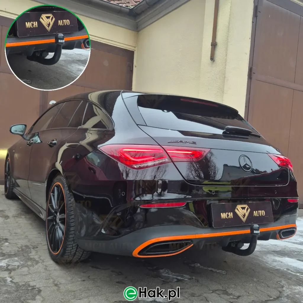 11 montaż haka holowniczego mercedes cla 118 amg line