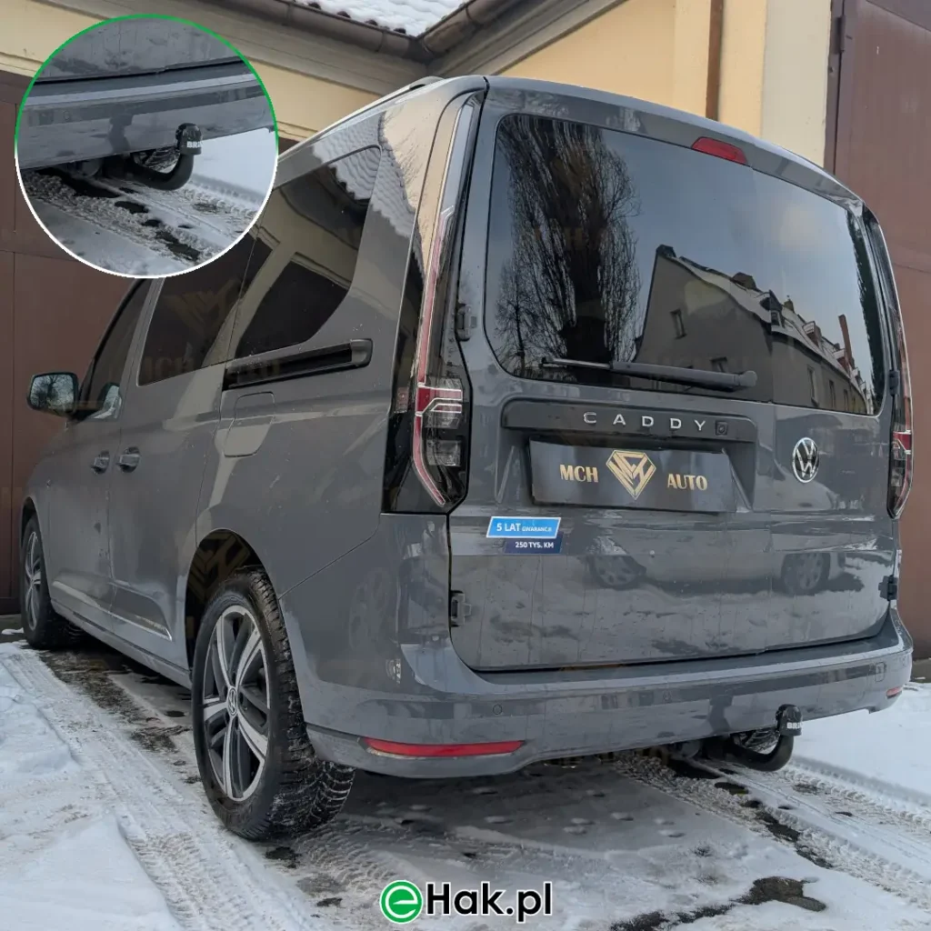 11 montaż haka holowniczego vw caddy v